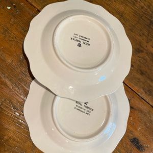 2 poinsettia collectible Christmas salad plates-by Royal Norfolk.Used- no chips